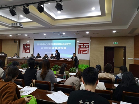 2019年3月29日我公司首席法律顾问王国庆参加芜湖市心理咨询师协会会议 (1)