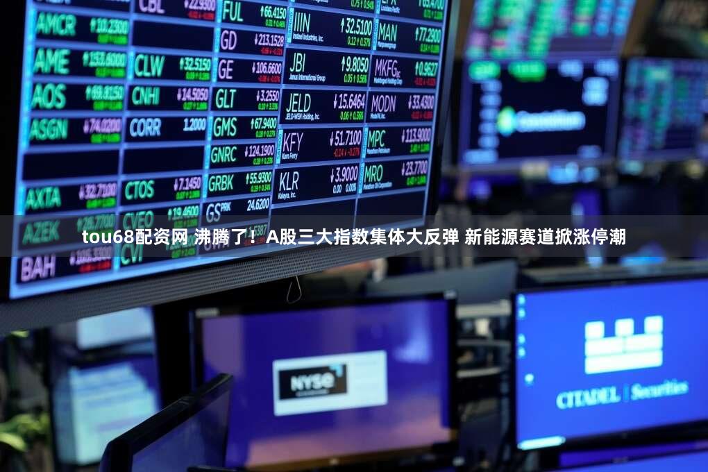 tou68配资网 沸腾了！A股三大指数集体大反弹 新能源赛道掀涨停潮