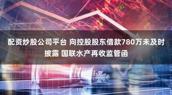 配资炒股公司平台 向控股股东借款780万未及时披露 国联水产再收监管函